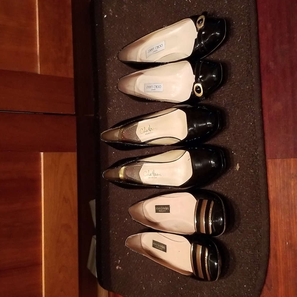 3 pairs of designer shoes including Jimmy Choo